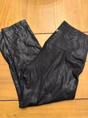 lululemon athletica Shiny Black High-Rise Leggings
